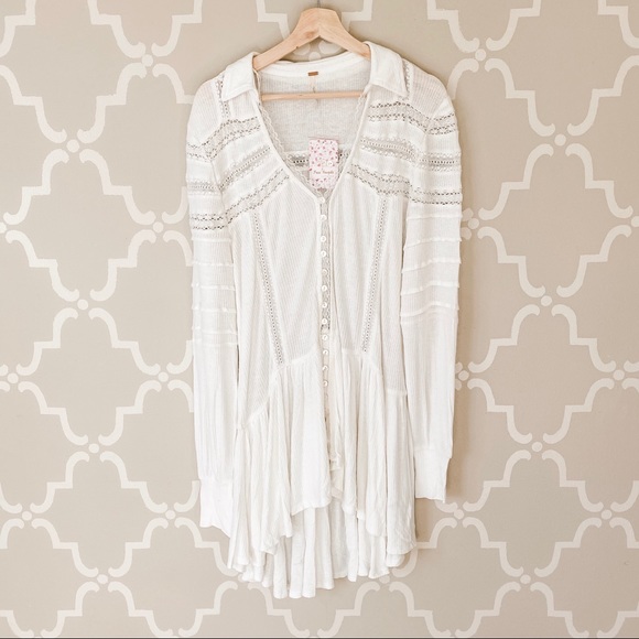 Free People Tops - Free People Set to Stun White Top